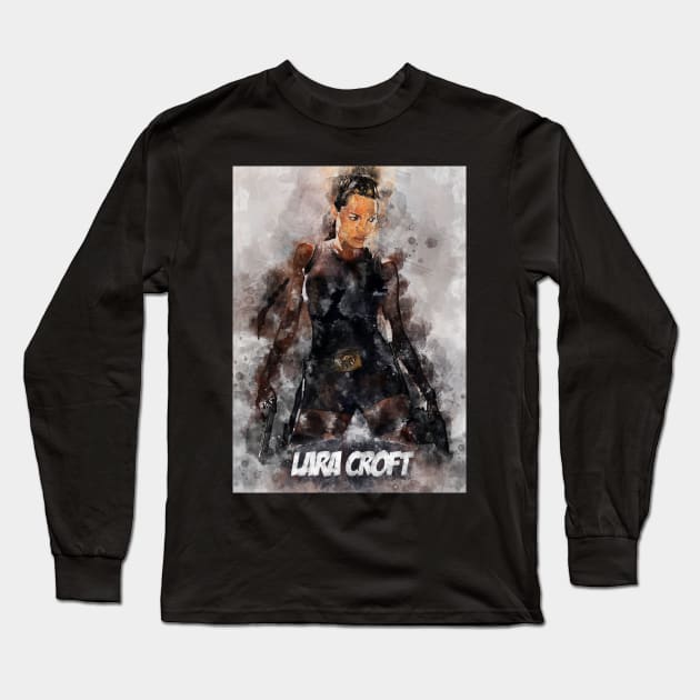 Lara Croft Long Sleeve T-Shirt by Durro